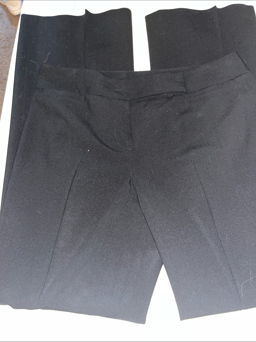 Ann Taylor Wool Black Tailored lined Dress Trousers